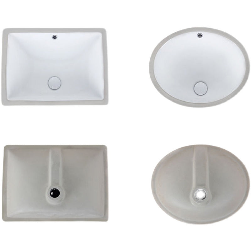 Modern Undermount Vanity Sink Oval Porcelain with Pop-Up Drain Bathroom Sink Clearhalo 'Bathroom Remodel & Bathroom Fixtures' 'Bathroom Sinks & Faucet Components' 'Bathroom Sinks' 'bathroom_sink' 'Home Improvement' 'home_improvement' 'home_improvement_bathroom_sink' 7098378