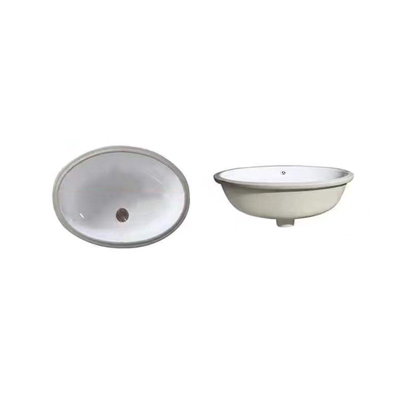 Modern Undermount Vanity Sink Oval Porcelain with Pop-Up Drain Bathroom Sink 22"L x 16.9"W x 7.9"H Clearhalo 'Bathroom Remodel & Bathroom Fixtures' 'Bathroom Sinks & Faucet Components' 'Bathroom Sinks' 'bathroom_sink' 'Home Improvement' 'home_improvement' 'home_improvement_bathroom_sink' 7098379