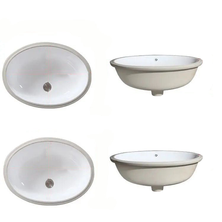 Modern Undermount Vanity Sink Oval Porcelain with Pop-Up Drain Bathroom Sink Clearhalo 'Bathroom Remodel & Bathroom Fixtures' 'Bathroom Sinks & Faucet Components' 'Bathroom Sinks' 'bathroom_sink' 'Home Improvement' 'home_improvement' 'home_improvement_bathroom_sink' 7098385