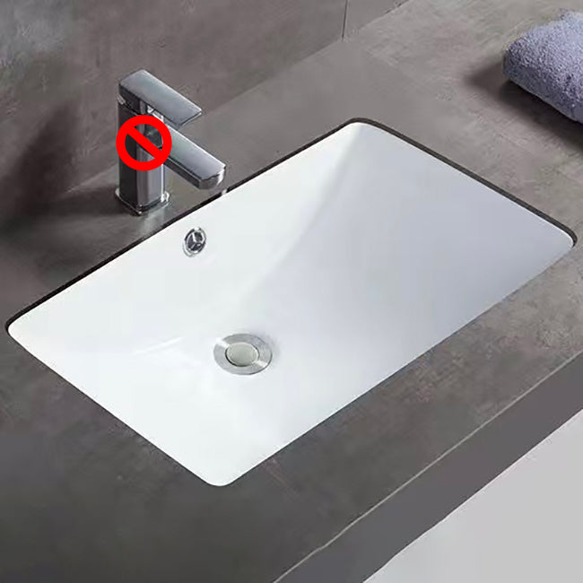 Modern Undermount Vanity Sink Oval Porcelain with Pop-Up Drain Bathroom Sink 23.6"L x 15.7"W x 8.7"H Clearhalo 'Bathroom Remodel & Bathroom Fixtures' 'Bathroom Sinks & Faucet Components' 'Bathroom Sinks' 'bathroom_sink' 'Home Improvement' 'home_improvement' 'home_improvement_bathroom_sink' 7098396