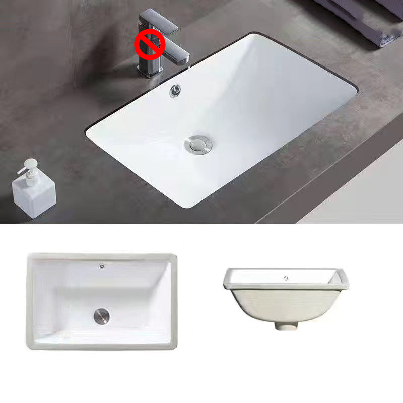 Modern Undermount Vanity Sink Oval Porcelain with Pop-Up Drain Bathroom Sink 20.1"L x 15"W x 7.7"H Clearhalo 'Bathroom Remodel & Bathroom Fixtures' 'Bathroom Sinks & Faucet Components' 'Bathroom Sinks' 'bathroom_sink' 'Home Improvement' 'home_improvement' 'home_improvement_bathroom_sink' 7098398