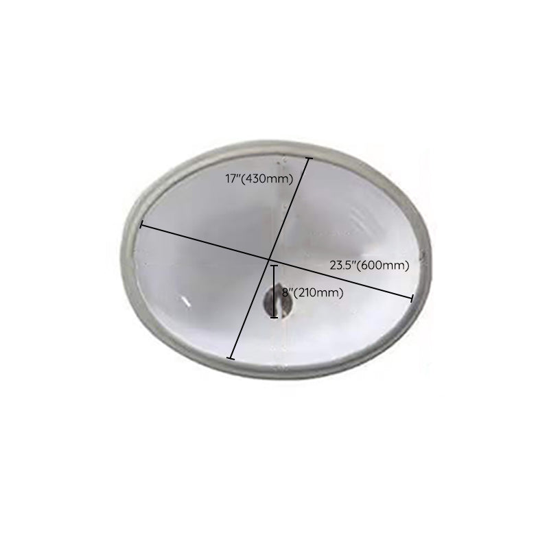 Modern Undermount Vanity Sink Oval Porcelain with Pop-Up Drain Bathroom Sink Clearhalo 'Bathroom Remodel & Bathroom Fixtures' 'Bathroom Sinks & Faucet Components' 'Bathroom Sinks' 'bathroom_sink' 'Home Improvement' 'home_improvement' 'home_improvement_bathroom_sink' 7098404