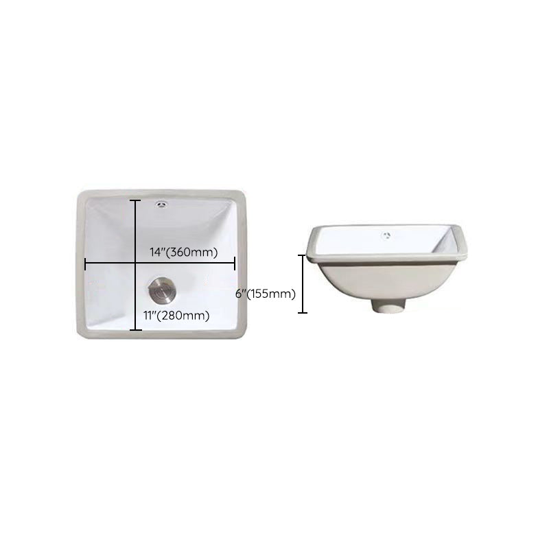 Modern Undermount Vanity Sink Oval Porcelain with Pop-Up Drain Bathroom Sink Clearhalo 'Bathroom Remodel & Bathroom Fixtures' 'Bathroom Sinks & Faucet Components' 'Bathroom Sinks' 'bathroom_sink' 'Home Improvement' 'home_improvement' 'home_improvement_bathroom_sink' 7098409