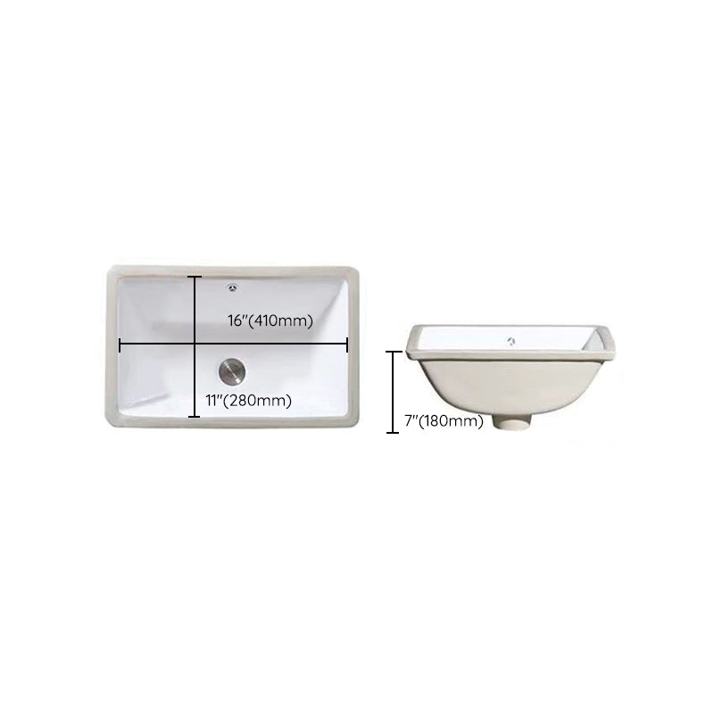 Modern Undermount Vanity Sink Oval Porcelain with Pop-Up Drain Bathroom Sink Clearhalo 'Bathroom Remodel & Bathroom Fixtures' 'Bathroom Sinks & Faucet Components' 'Bathroom Sinks' 'bathroom_sink' 'Home Improvement' 'home_improvement' 'home_improvement_bathroom_sink' 7098410