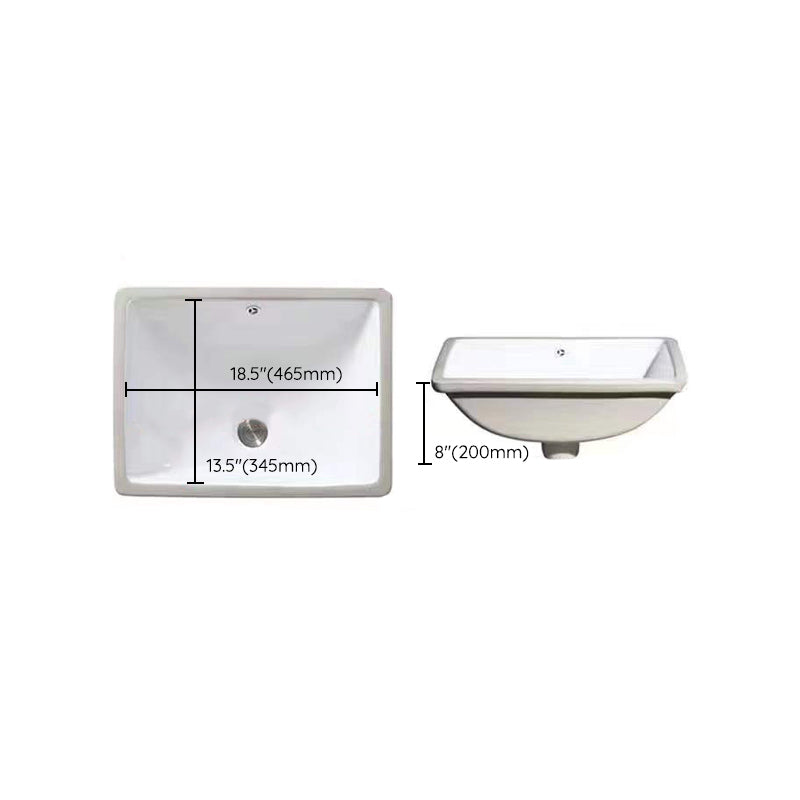 Modern Undermount Vanity Sink Oval Porcelain with Pop-Up Drain Bathroom Sink Clearhalo 'Bathroom Remodel & Bathroom Fixtures' 'Bathroom Sinks & Faucet Components' 'Bathroom Sinks' 'bathroom_sink' 'Home Improvement' 'home_improvement' 'home_improvement_bathroom_sink' 7098411