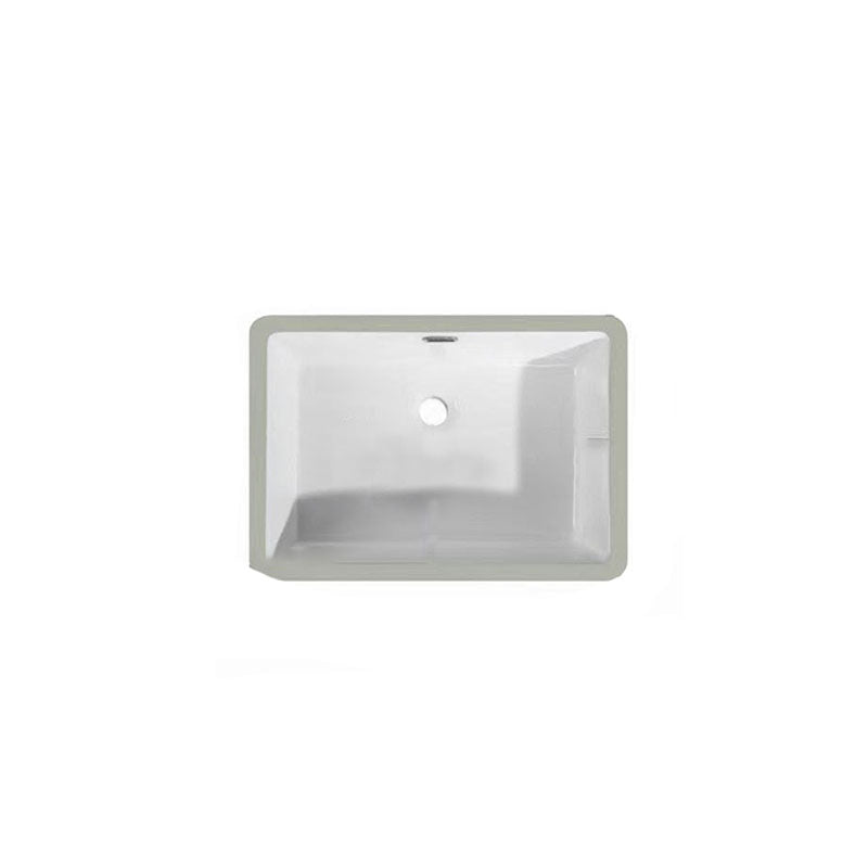 Rectangular Bathroom Sink Porcelain Modern Bathroom Sink(Not Included Faucets) Clearhalo 'Bathroom Remodel & Bathroom Fixtures' 'Bathroom Sinks & Faucet Components' 'Bathroom Sinks' 'bathroom_sink' 'Home Improvement' 'home_improvement' 'home_improvement_bathroom_sink' 7098438