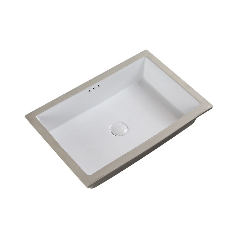 Rectangular Bathroom Sink Porcelain Modern Bathroom Sink(Not Included Faucets) Clearhalo 'Bathroom Remodel & Bathroom Fixtures' 'Bathroom Sinks & Faucet Components' 'Bathroom Sinks' 'bathroom_sink' 'Home Improvement' 'home_improvement' 'home_improvement_bathroom_sink' 7098439