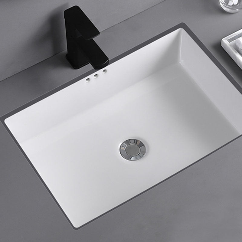 Rectangular Bathroom Sink Porcelain Modern Bathroom Sink(Not Included Faucets) Clearhalo 'Bathroom Remodel & Bathroom Fixtures' 'Bathroom Sinks & Faucet Components' 'Bathroom Sinks' 'bathroom_sink' 'Home Improvement' 'home_improvement' 'home_improvement_bathroom_sink' 7098448