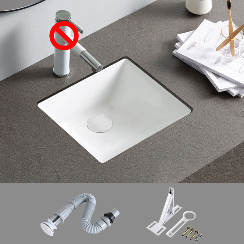 Rectangular and Oval Vessel Sink with No Craftsmanship Basin Sink(Not Including Faucet) 14"L x 13"W x 6"H Clearhalo 'Bathroom Remodel & Bathroom Fixtures' 'Bathroom Sinks & Faucet Components' 'Bathroom Sinks' 'bathroom_sink' 'Home Improvement' 'home_improvement' 'home_improvement_bathroom_sink' 7098485