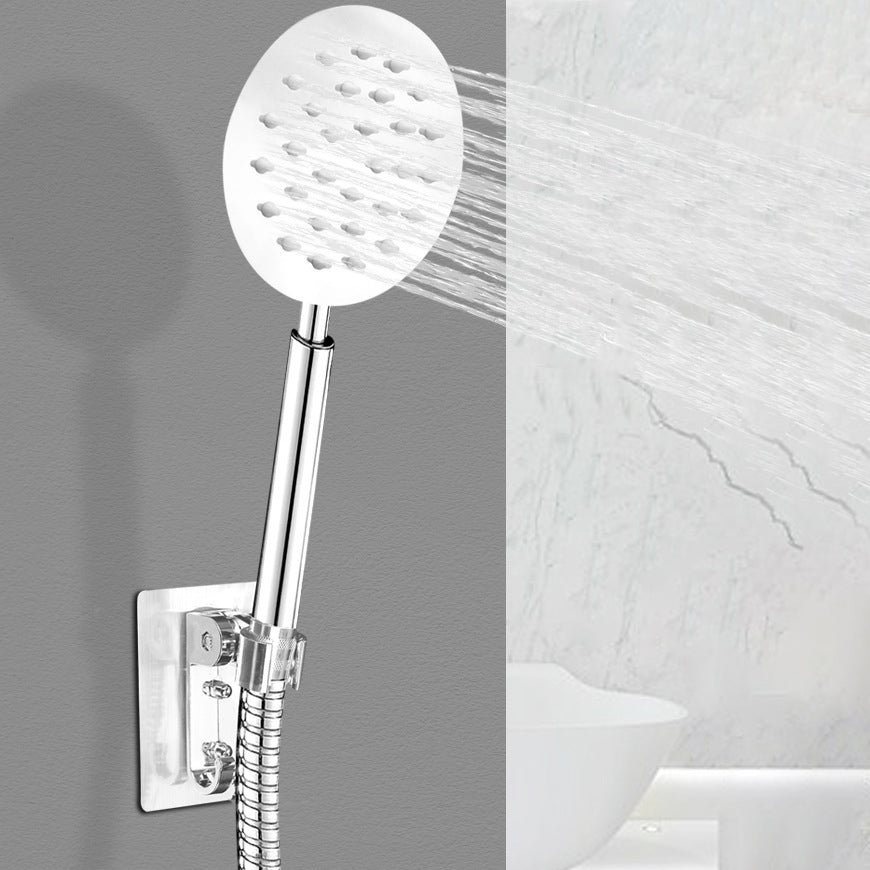 Round Shower Head Stainless Steel 3 Sprays Wall-Mounted Handheld Shower Head Clearhalo 'Bathroom Remodel & Bathroom Fixtures' 'Home Improvement' 'home_improvement' 'home_improvement_shower_heads' 'Shower Heads' 'shower_heads' 'Showers & Bathtubs Plumbing' 'Showers & Bathtubs' 7098596