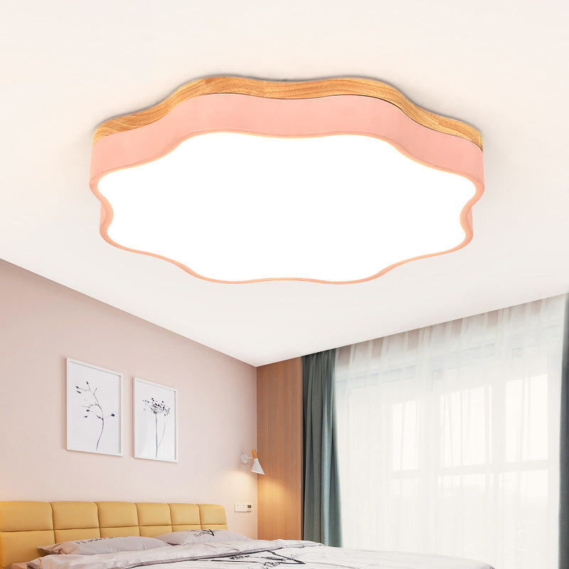 Baby Bedroom Flower Ceiling Mount Light Acrylic Nordic Undertint LED Ceiling Lamp Clearhalo 'Ceiling Lights' 'Close To Ceiling Lights' 'Close to ceiling' 'Flush mount' Lighting' 70986