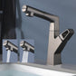 Bathroom Sink Faucet Lifting Lever Handle Pull-out Rotary Handle Faucet Clearhalo 'Bathroom Remodel & Bathroom Fixtures' 'Bathroom Sink Faucets' 'Bathroom Sinks & Faucet Components' 'bathroom_sink_faucets' 'Home Improvement' 'home_improvement' 'home_improvement_bathroom_sink_faucets' 7098688