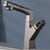 Bathroom Sink Faucet Lifting Lever Handle Pull-out Rotary Handle Faucet Grey Clearhalo 'Bathroom Remodel & Bathroom Fixtures' 'Bathroom Sink Faucets' 'Bathroom Sinks & Faucet Components' 'bathroom_sink_faucets' 'Home Improvement' 'home_improvement' 'home_improvement_bathroom_sink_faucets' 7098690