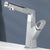 Bathroom Sink Faucet Lifting Lever Handle Pull-out Rotary Handle Faucet Silver Clearhalo 'Bathroom Remodel & Bathroom Fixtures' 'Bathroom Sink Faucets' 'Bathroom Sinks & Faucet Components' 'bathroom_sink_faucets' 'Home Improvement' 'home_improvement' 'home_improvement_bathroom_sink_faucets' 7098692
