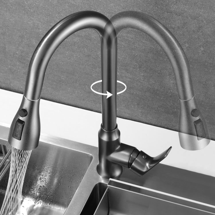 Modern Plain Kitchen Faucet Gooseneck Standard Kitchen Faucets Clearhalo 'Home Improvement' 'home_improvement' 'home_improvement_kitchen_faucets' 'Kitchen Faucets' 'Kitchen Remodel & Kitchen Fixtures' 'Kitchen Sinks & Faucet Components' 'kitchen_faucets' 7098757
