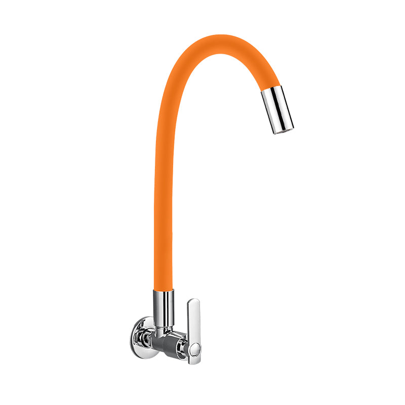 Wall-mounted Kitchen Faucet Copper 1 Hole Kitchen Faucet with No Sensor Orange Single Pattern Clearhalo 'Home Improvement' 'home_improvement' 'home_improvement_kitchen_faucets' 'Kitchen Faucets' 'Kitchen Remodel & Kitchen Fixtures' 'Kitchen Sinks & Faucet Components' 'kitchen_faucets' 7098780
