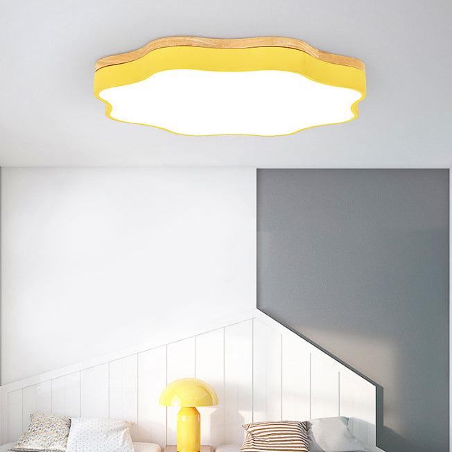 Baby Bedroom Flower Ceiling Mount Light Acrylic Nordic Undertint LED Ceiling Lamp Clearhalo 'Ceiling Lights' 'Close To Ceiling Lights' 'Close to ceiling' 'Flush mount' Lighting' 70988
