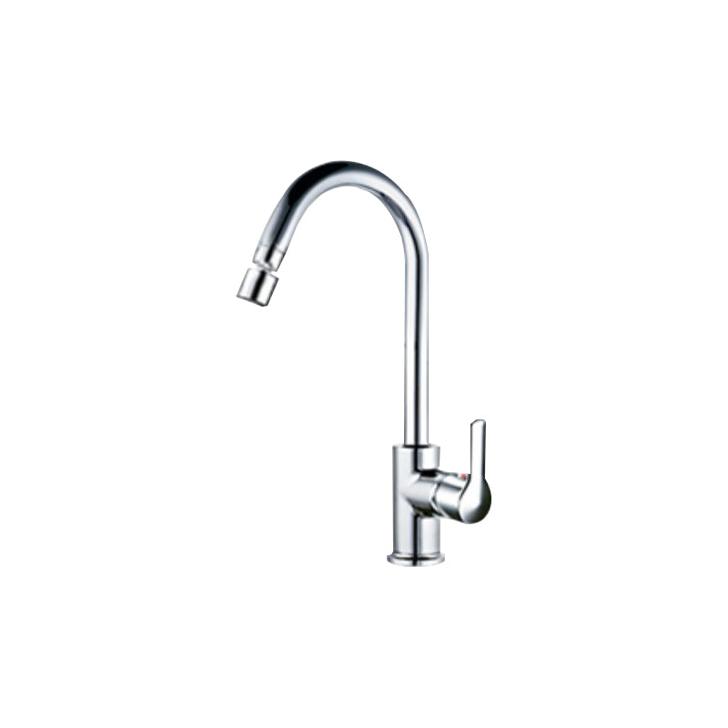 1 Hole Kitchen Faucet Metal High Arch Kitchen Sink Faucet with No Sensor Clearhalo 'Home Improvement' 'home_improvement' 'home_improvement_kitchen_faucets' 'Kitchen Faucets' 'Kitchen Remodel & Kitchen Fixtures' 'Kitchen Sinks & Faucet Components' 'kitchen_faucets' 7098803