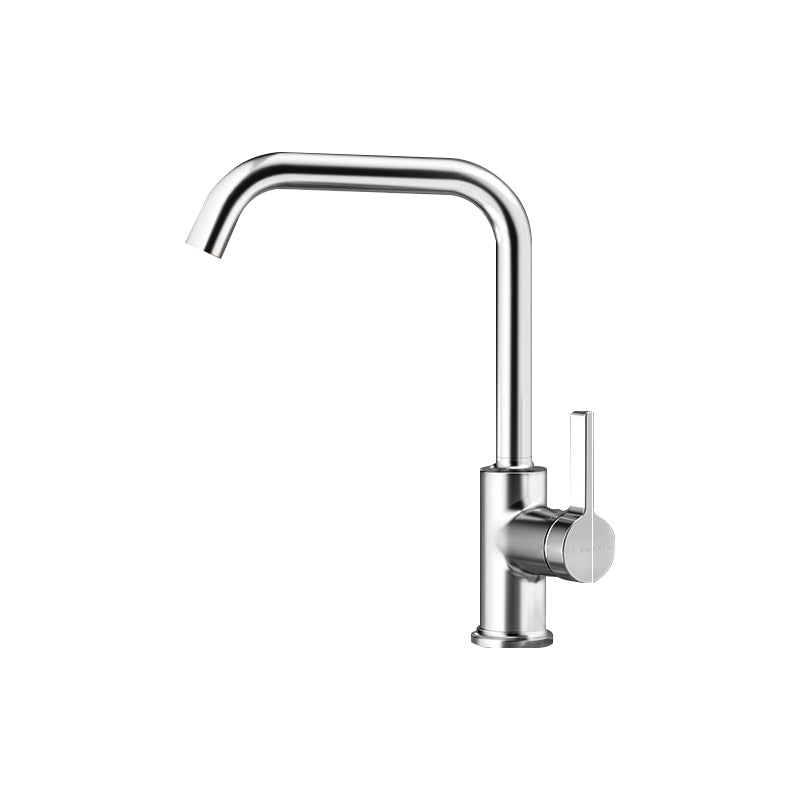 1 Hole Kitchen Faucet Metal High Arch Kitchen Sink Faucet with No Sensor Silver Seven Character Faucet Clearhalo 'Home Improvement' 'home_improvement' 'home_improvement_kitchen_faucets' 'Kitchen Faucets' 'Kitchen Remodel & Kitchen Fixtures' 'Kitchen Sinks & Faucet Components' 'kitchen_faucets' 7098804