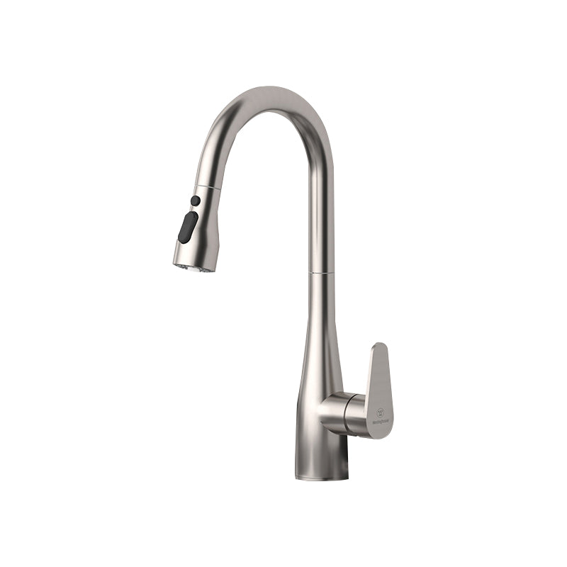 Modern Touch Sensor Kitchen Sink Faucet Swivel Spout with Pull Down Sprayer No Sensor Clearhalo 'Home Improvement' 'home_improvement' 'home_improvement_kitchen_faucets' 'Kitchen Faucets' 'Kitchen Remodel & Kitchen Fixtures' 'Kitchen Sinks & Faucet Components' 'kitchen_faucets' 7098819