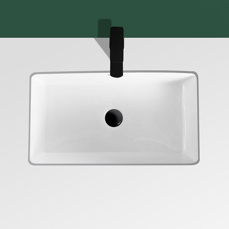 Modern Undermount Vanity Sink Rectangular Porcelain with Overflow Vessel Sink Clearhalo 'Bathroom Remodel & Bathroom Fixtures' 'Bathroom Sinks & Faucet Components' 'Bathroom Sinks' 'bathroom_sink' 'Home Improvement' 'home_improvement' 'home_improvement_bathroom_sink' 7098917