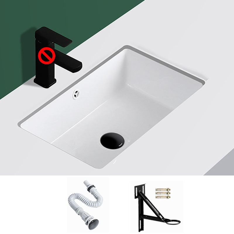 Modern Undermount Vanity Sink Rectangular Porcelain with Overflow Vessel Sink Unavailiable Sink Clearhalo 'Bathroom Remodel & Bathroom Fixtures' 'Bathroom Sinks & Faucet Components' 'Bathroom Sinks' 'bathroom_sink' 'Home Improvement' 'home_improvement' 'home_improvement_bathroom_sink' 7098919