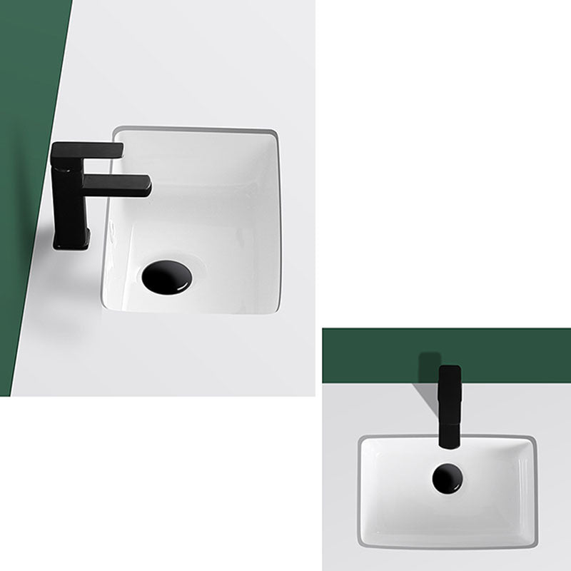 Modern Undermount Vanity Sink Rectangular Porcelain with Overflow Vessel Sink Clearhalo 'Bathroom Remodel & Bathroom Fixtures' 'Bathroom Sinks & Faucet Components' 'Bathroom Sinks' 'bathroom_sink' 'Home Improvement' 'home_improvement' 'home_improvement_bathroom_sink' 7098928