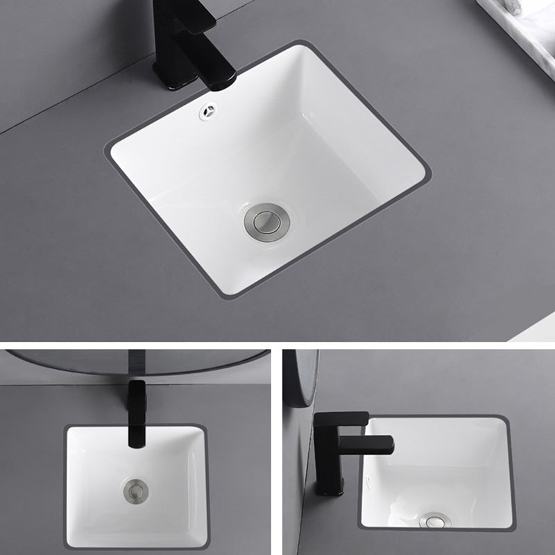 Traditional Undermount Vanity Sink Round Porcelain with Overflow Basin Sink Clearhalo 'Bathroom Remodel & Bathroom Fixtures' 'Bathroom Sinks & Faucet Components' 'Bathroom Sinks' 'bathroom_sink' 'Home Improvement' 'home_improvement' 'home_improvement_bathroom_sink' 7099037