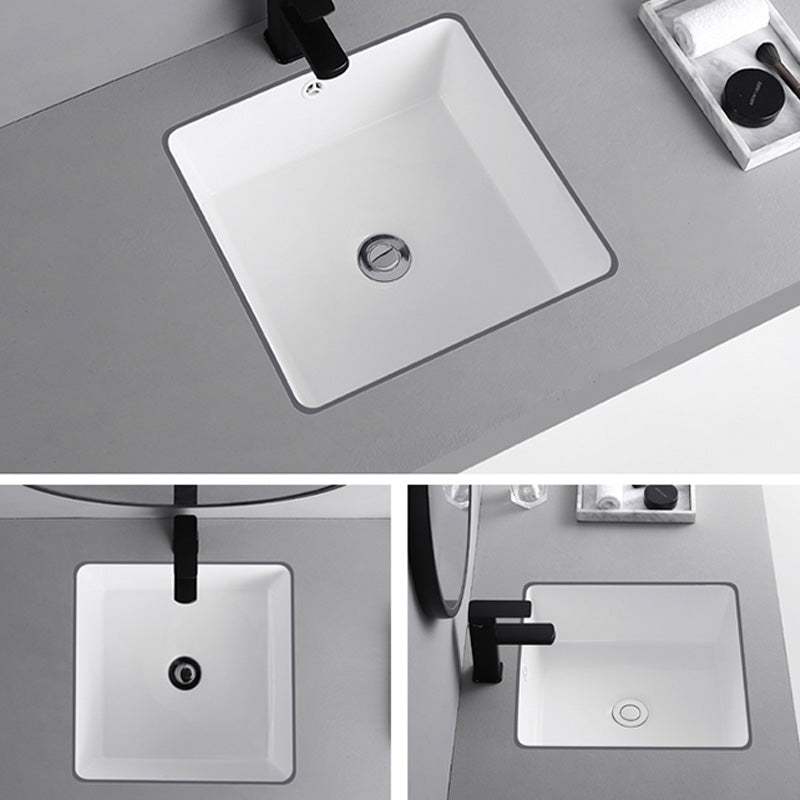 Traditional Undermount Vanity Sink Round Porcelain with Overflow Basin Sink Clearhalo 'Bathroom Remodel & Bathroom Fixtures' 'Bathroom Sinks & Faucet Components' 'Bathroom Sinks' 'bathroom_sink' 'Home Improvement' 'home_improvement' 'home_improvement_bathroom_sink' 7099038