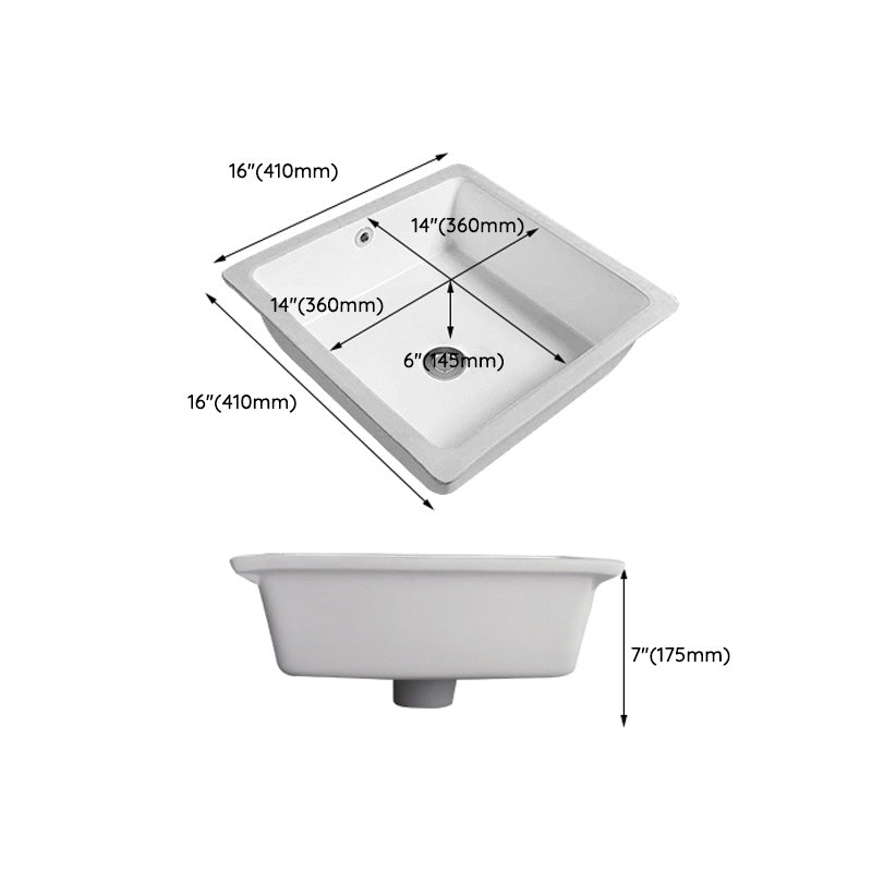 Traditional Undermount Vanity Sink Round Porcelain with Overflow Basin Sink Clearhalo 'Bathroom Remodel & Bathroom Fixtures' 'Bathroom Sinks & Faucet Components' 'Bathroom Sinks' 'bathroom_sink' 'Home Improvement' 'home_improvement' 'home_improvement_bathroom_sink' 7099043
