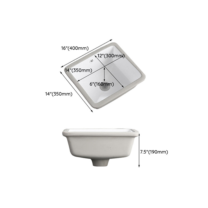 Traditional Undermount Vanity Sink Round Porcelain with Overflow Basin Sink Clearhalo 'Bathroom Remodel & Bathroom Fixtures' 'Bathroom Sinks & Faucet Components' 'Bathroom Sinks' 'bathroom_sink' 'Home Improvement' 'home_improvement' 'home_improvement_bathroom_sink' 7099044