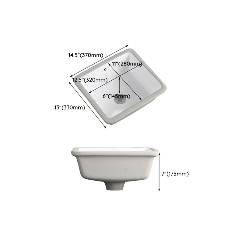 Traditional Undermount Vanity Sink Round Porcelain with Overflow Basin Sink Clearhalo 'Bathroom Remodel & Bathroom Fixtures' 'Bathroom Sinks & Faucet Components' 'Bathroom Sinks' 'bathroom_sink' 'Home Improvement' 'home_improvement' 'home_improvement_bathroom_sink' 7099045