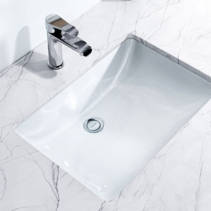 Classic Bathroom Sink Rectangular Vessel Bathroom Sink with Faucet Clearhalo 'Bathroom Remodel & Bathroom Fixtures' 'Bathroom Sinks & Faucet Components' 'Bathroom Sinks' 'bathroom_sink' 'Home Improvement' 'home_improvement' 'home_improvement_bathroom_sink' 7099115