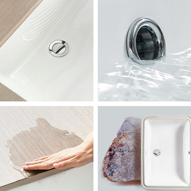 Classic Bathroom Sink Rectangular Vessel Bathroom Sink with Faucet Clearhalo 'Bathroom Remodel & Bathroom Fixtures' 'Bathroom Sinks & Faucet Components' 'Bathroom Sinks' 'bathroom_sink' 'Home Improvement' 'home_improvement' 'home_improvement_bathroom_sink' 7099118