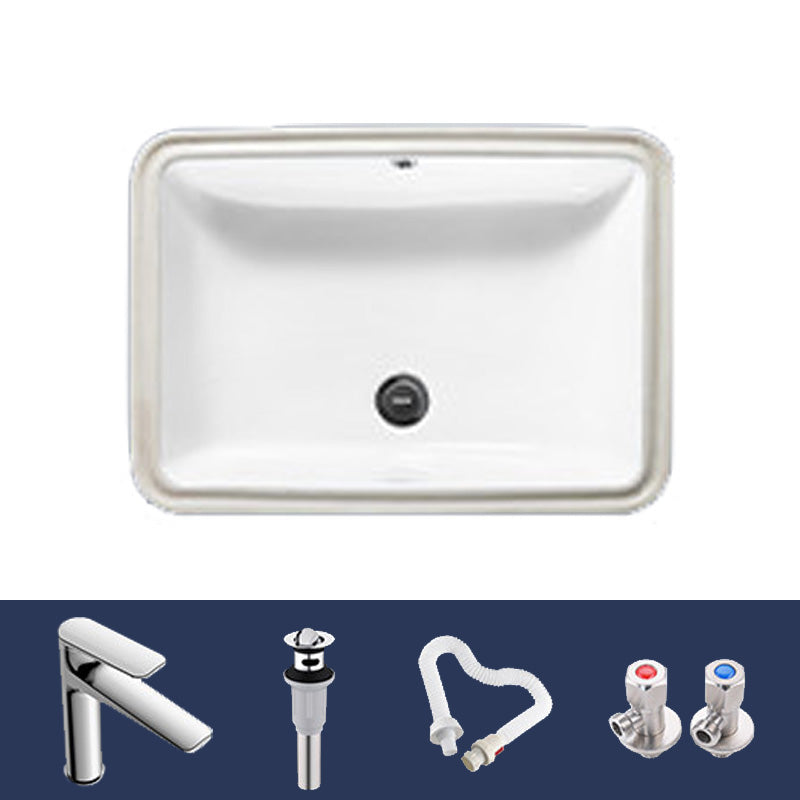 Classic Bathroom Sink Rectangular Vessel Bathroom Sink with Faucet 23"L x 17"W x 8"H Low Radian Sink with Faucet Clearhalo 'Bathroom Remodel & Bathroom Fixtures' 'Bathroom Sinks & Faucet Components' 'Bathroom Sinks' 'bathroom_sink' 'Home Improvement' 'home_improvement' 'home_improvement_bathroom_sink' 7099119