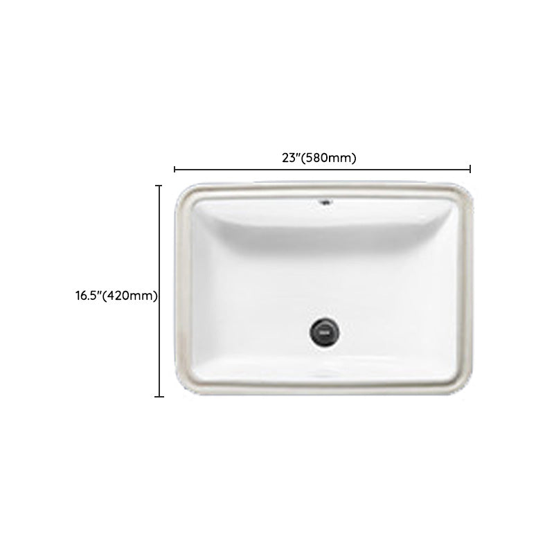 Classic Bathroom Sink Rectangular Vessel Bathroom Sink with Faucet Clearhalo 'Bathroom Remodel & Bathroom Fixtures' 'Bathroom Sinks & Faucet Components' 'Bathroom Sinks' 'bathroom_sink' 'Home Improvement' 'home_improvement' 'home_improvement_bathroom_sink' 7099131
