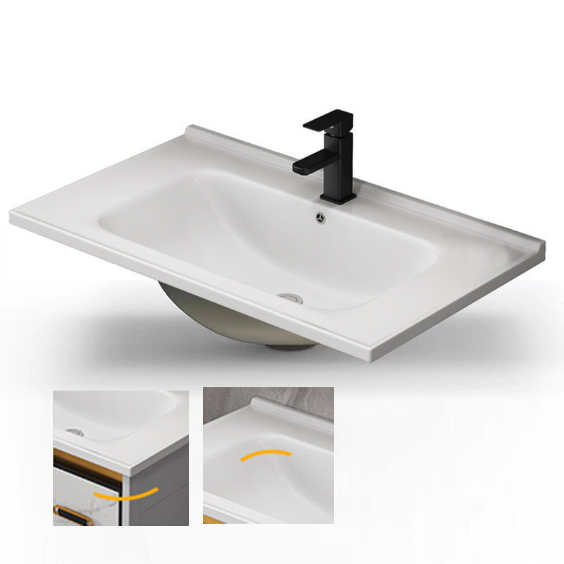 Single Sink Bathroom Vanity Rectangle Grey Wall Mount Bath Vanity Set with Mirror Clearhalo 'Bathroom Remodel & Bathroom Fixtures' 'Bathroom Vanities' 'bathroom_vanities' 'Home Improvement' 'home_improvement' 'home_improvement_bathroom_vanities' 7099222