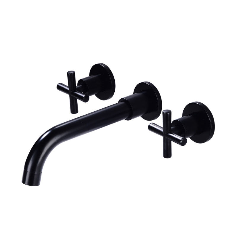 Modern Wall Mounted Faucet Bathroom Rotate Handle Bathtub Faucet Clearhalo 'Bathroom Remodel & Bathroom Fixtures' 'Bathtub Faucets' 'bathtub_faucets' 'Home Improvement' 'home_improvement' 'home_improvement_bathtub_faucets' 7099252