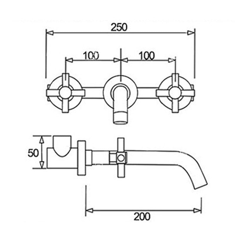 Modern Wall Mounted Faucet Bathroom Rotate Handle Bathtub Faucet Clearhalo 'Bathroom Remodel & Bathroom Fixtures' 'Bathtub Faucets' 'bathtub_faucets' 'Home Improvement' 'home_improvement' 'home_improvement_bathtub_faucets' 7099264