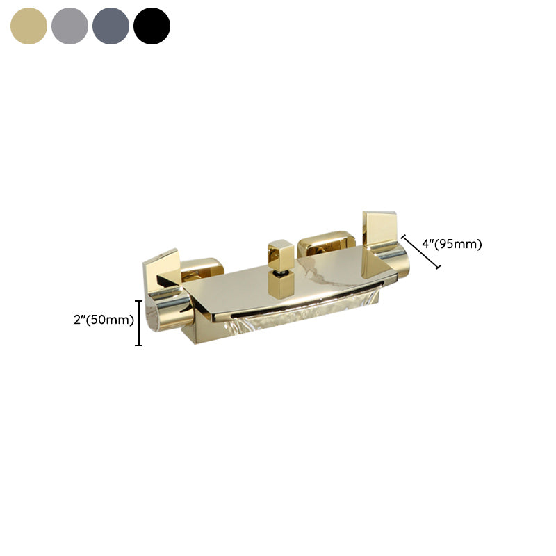 Modern Tub Faucet Trim Copper with Diverter and Hose Wall Mounted Bath Filler Clearhalo 'Bathroom Remodel & Bathroom Fixtures' 'Bathtub Faucets' 'bathtub_faucets' 'Home Improvement' 'home_improvement' 'home_improvement_bathtub_faucets' 7099280