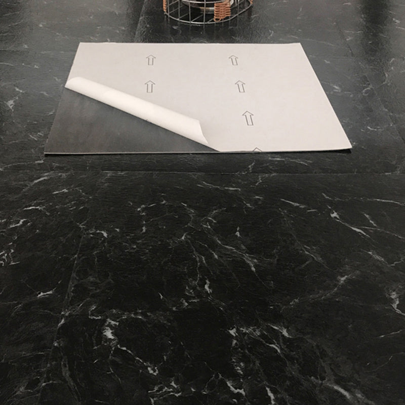 Peel and Stick PVC Flooring Smooth Waterproof Vinyl Flooring for Living Room Black Clearhalo 'Flooring 'Home Improvement' 'home_improvement' 'home_improvement_vinyl_flooring' 'Vinyl Flooring' 'vinyl_flooring' Walls and Ceiling' 7099357