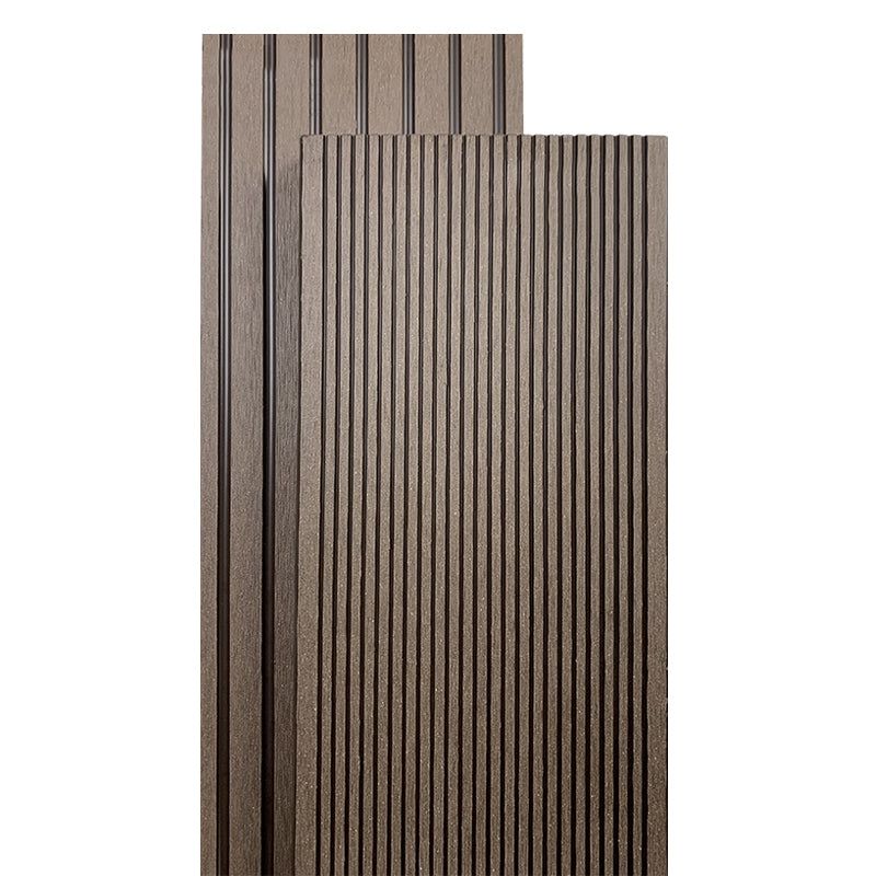 Embossed Plastic Flooring Tile Outdoor Flooring Nailed Deck Plank Dark Brown-Black Clearhalo 'Home Improvement' 'home_improvement' 'home_improvement_outdoor_deck_tiles_planks' 'Outdoor Deck Tiles & Planks' 'Outdoor Flooring & Tile' 'Outdoor Remodel' 'outdoor_deck_tiles_planks' 7099400