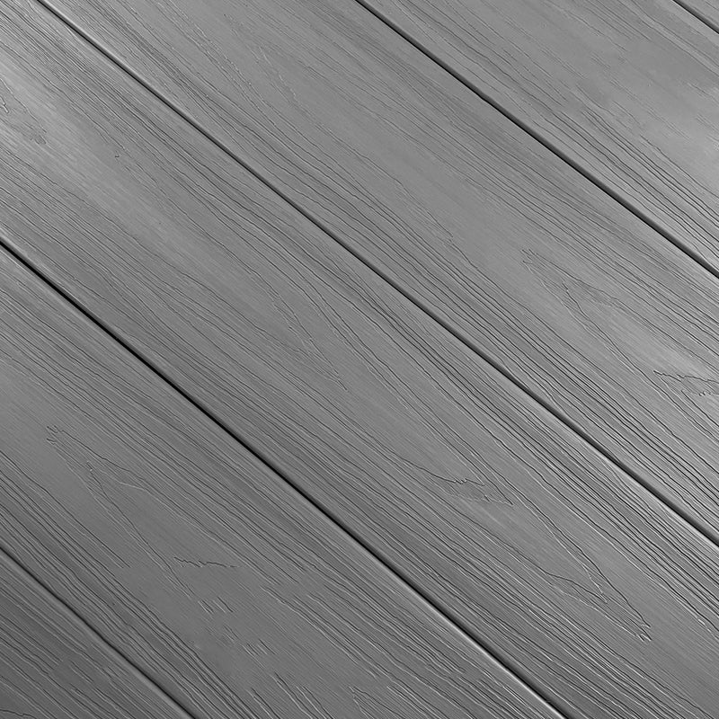Embossed Plastic Flooring Tile Outdoor Flooring Nailed Deck Plank Dark Gray Clearhalo 'Home Improvement' 'home_improvement' 'home_improvement_outdoor_deck_tiles_planks' 'Outdoor Deck Tiles & Planks' 'Outdoor Flooring & Tile' 'Outdoor Remodel' 'outdoor_deck_tiles_planks' 7099415