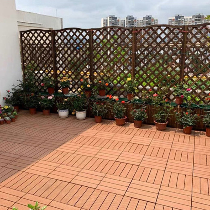 Composite Deck Plank Solid Color Interlocking Wood Flooring Tiles Clearhalo 'Home Improvement' 'home_improvement' 'home_improvement_outdoor_deck_tiles_planks' 'Outdoor Deck Tiles & Planks' 'Outdoor Flooring & Tile' 'Outdoor Remodel' 'outdoor_deck_tiles_planks' 7099446
