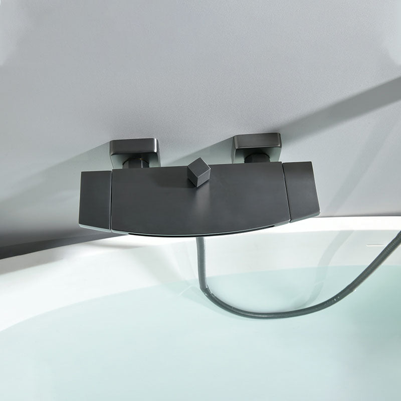 Modern Bathtub Faucet Handheld Shower Head Wall-mounted Waterfall Faucet Clearhalo 'Bathroom Remodel & Bathroom Fixtures' 'Bathtub Faucets' 'bathtub_faucets' 'Home Improvement' 'home_improvement' 'home_improvement_bathtub_faucets' 7099456