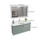 Wood Frame Vanity Glam Green Single Sink Mirror Wall-Mounted Bath Vanity with Drawers Clearhalo 'Bathroom Remodel & Bathroom Fixtures' 'Bathroom Vanities' 'bathroom_vanities' 'Home Improvement' 'home_improvement' 'home_improvement_bathroom_vanities' 7099559