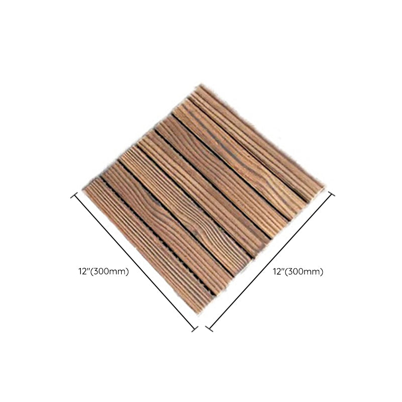Farmhouse Square Tile Flooring Brown Pine Wood for Patio Garden Clearhalo 'Flooring 'Hardwood Flooring' 'hardwood_flooring' 'Home Improvement' 'home_improvement' 'home_improvement_hardwood_flooring' Walls and Ceiling' 7099580