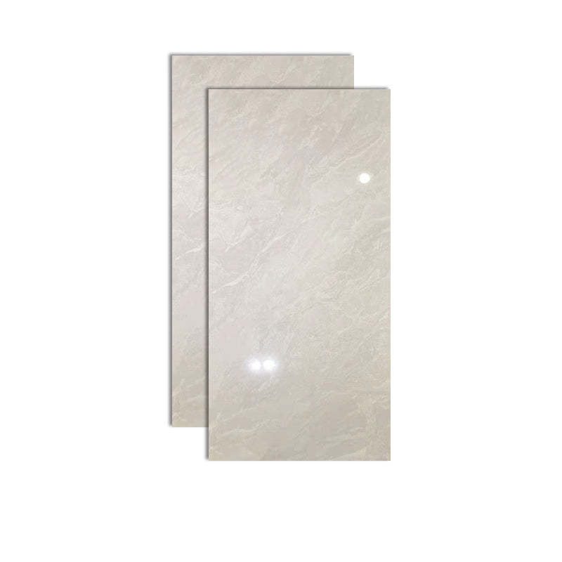 Home Indoor Floor Wall Tile Polished Marble Print Rectangle Ceramic Floor Tile Beige Clearhalo 'Floor Tiles & Wall Tiles' 'floor_tiles_wall_tiles' 'Flooring 'Home Improvement' 'home_improvement' 'home_improvement_floor_tiles_wall_tiles' Walls and Ceiling' 7099821