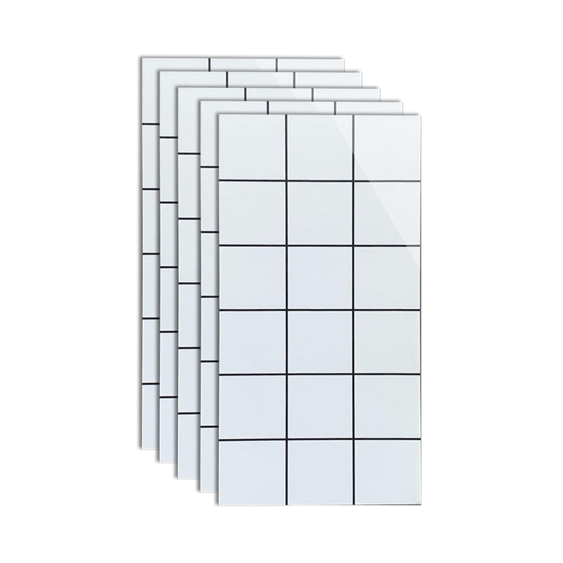 Porcelain Peel and Stick Wall Tile Rectangular Field Tile Wallpaper White Plaid Clearhalo 'Flooring 'Home Improvement' 'home_improvement' 'home_improvement_peel_stick_blacksplash' 'Peel & Stick Backsplash Tile' 'peel_stick_blacksplash' 'Walls & Ceilings' Walls and Ceiling' 7099856