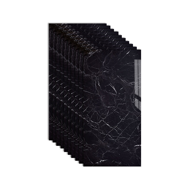 PVC Peel and Stick Tile Rectangular Single Tile Wallpaper with Stain Resistant Black Clearhalo 'Flooring 'Home Improvement' 'home_improvement' 'home_improvement_peel_stick_blacksplash' 'Peel & Stick Backsplash Tile' 'peel_stick_blacksplash' 'Walls & Ceilings' Walls and Ceiling' 7099894